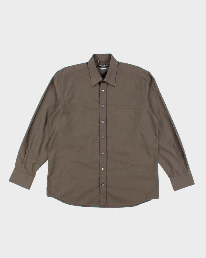 Vintage Dolce &amp; Gabbana Textured Button Up Shirt - L