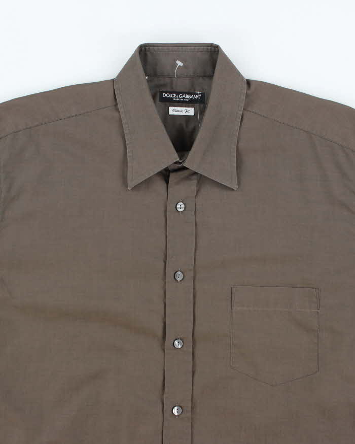 Vintage Dolce &amp; Gabbana Textured Button Up Shirt - L
