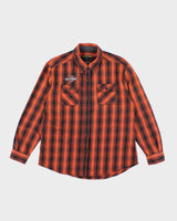 Vintage Y2K Harley Davidson Embroidered Flannel Shirt - L