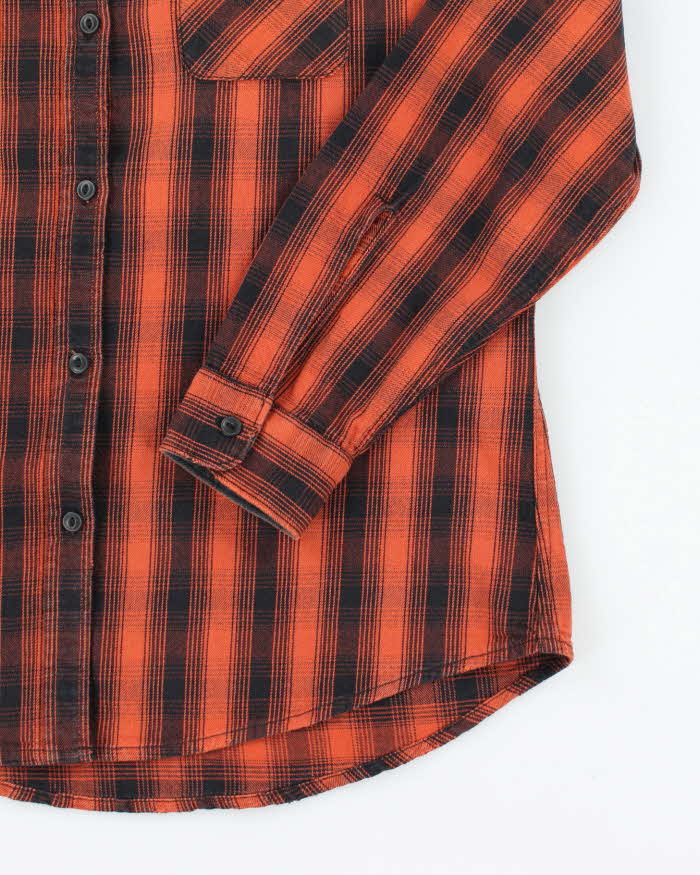Vintage Y2K Harley Davidson Embroidered Flannel Shirt - L