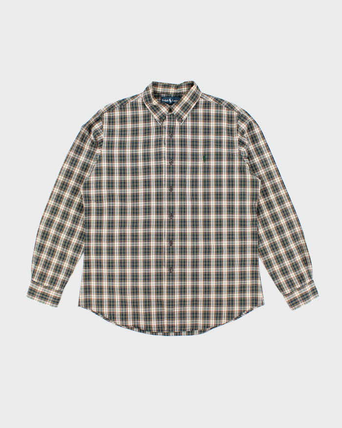 Vintage 2000's Ralph Lauren Striped Flannel Shirt - L