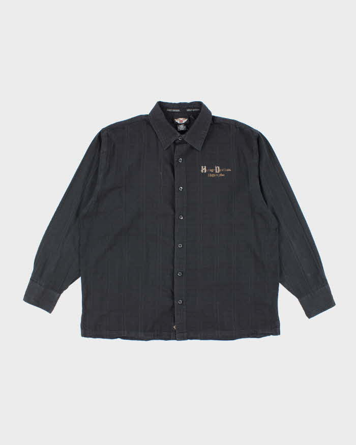 Vintage Y2K Harley Davidson Printed Textured Shirt - XL