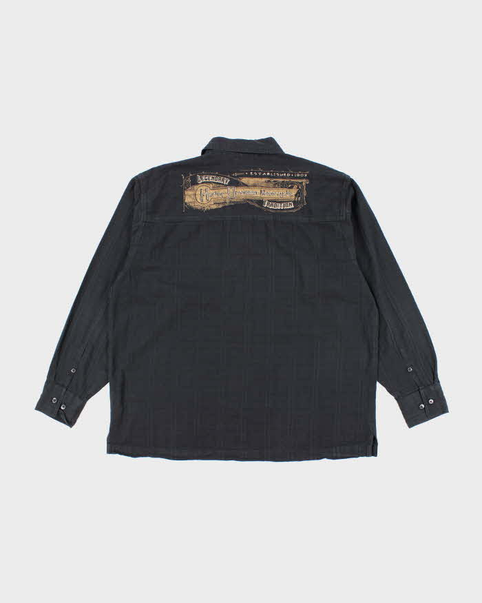 Vintage Y2K Harley Davidson Printed Textured Shirt - XL