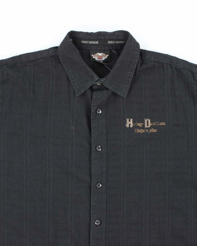 Vintage Y2K Harley Davidson Printed Textured Shirt - XL