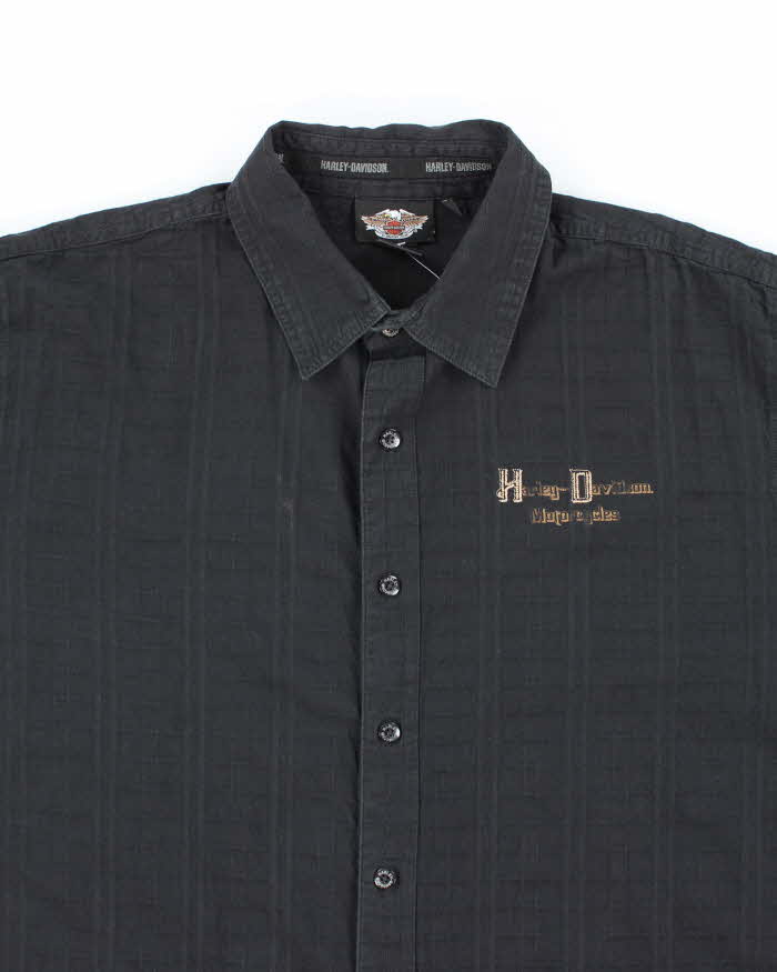 Vintage Y2K Harley Davidson Printed Textured Shirt - XL