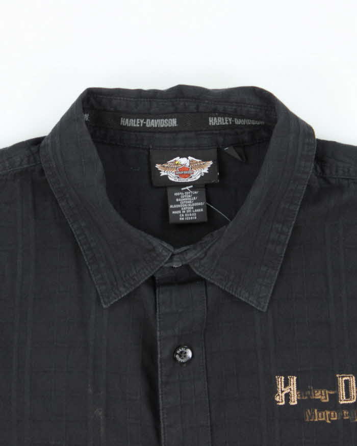 Vintage Y2K Harley Davidson Printed Textured Shirt - XL