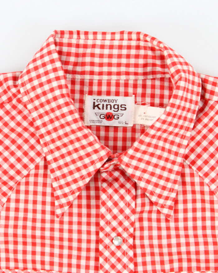 Vintage 70's GWG Cowboy Kings Western Snap Button Shirt - L