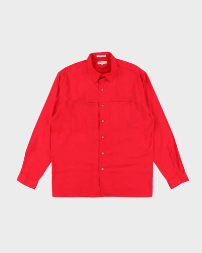 Vintage 90's Yves Saint Laurent Double Pocket Plain Shirt - XL