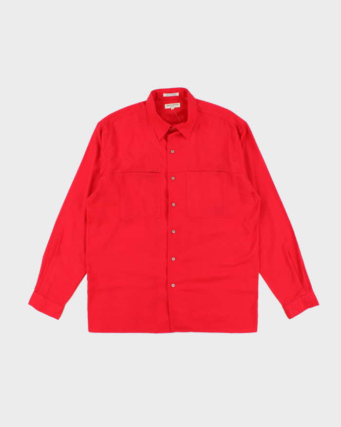 Vintage 90's Yves Saint Laurent Double Pocket Plain Shirt - XL