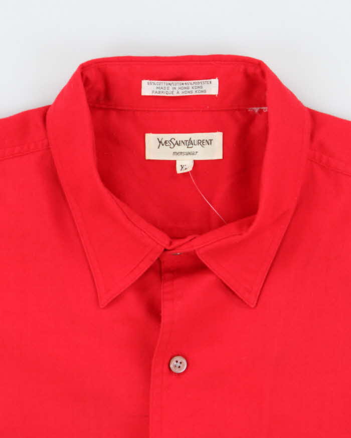 Vintage 90's Yves Saint Laurent Double Pocket Plain Shirt - XL