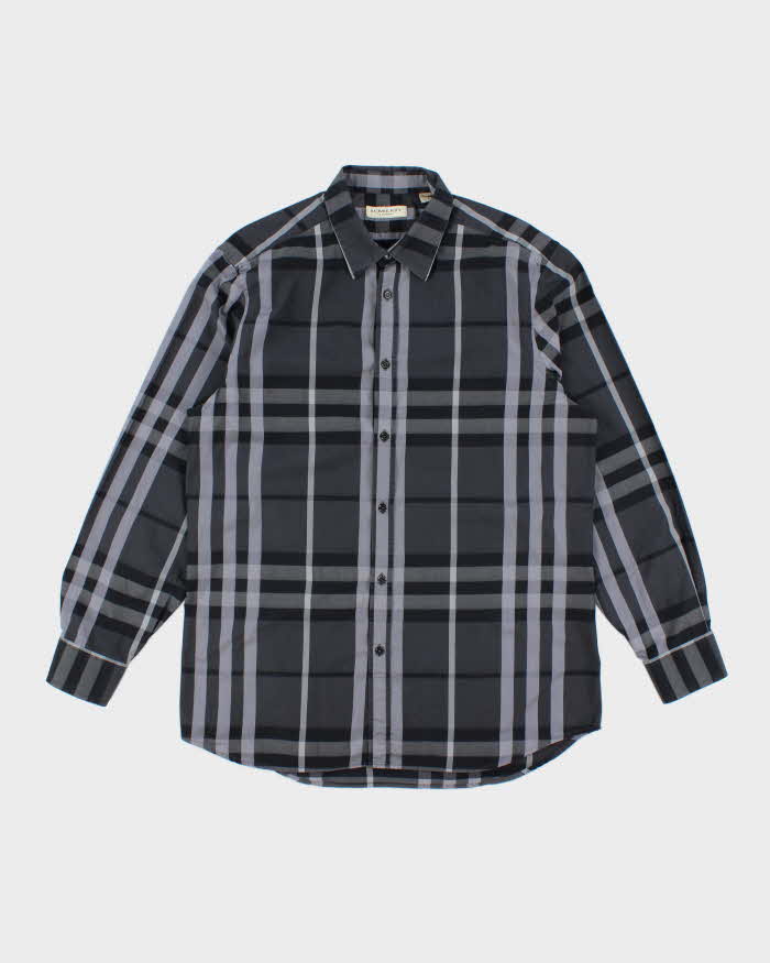 Vintage Y2K Burberry London Striped Button Up Shirt - L