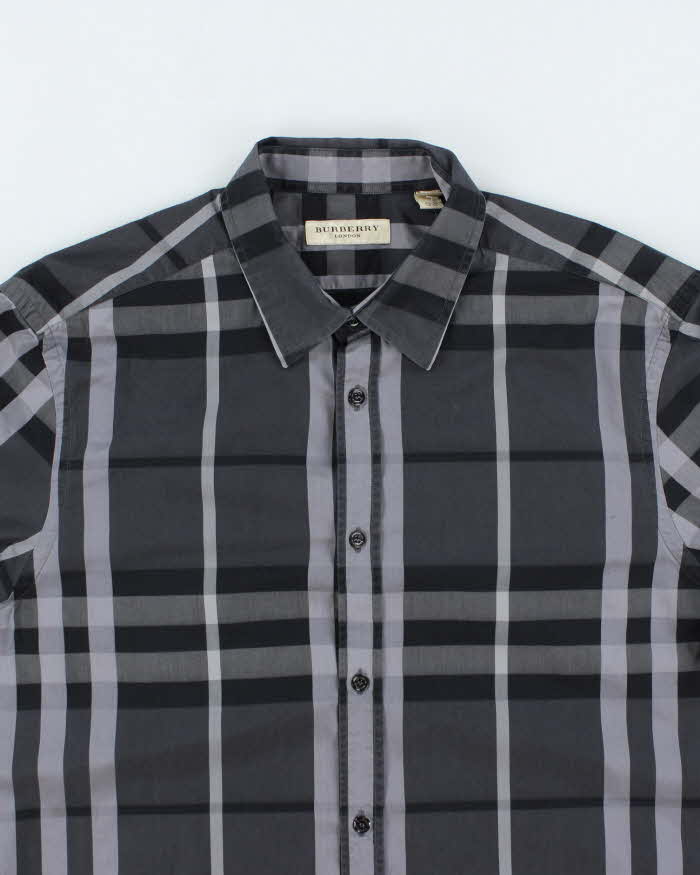Vintage Y2K Burberry London Striped Button Up Shirt - L