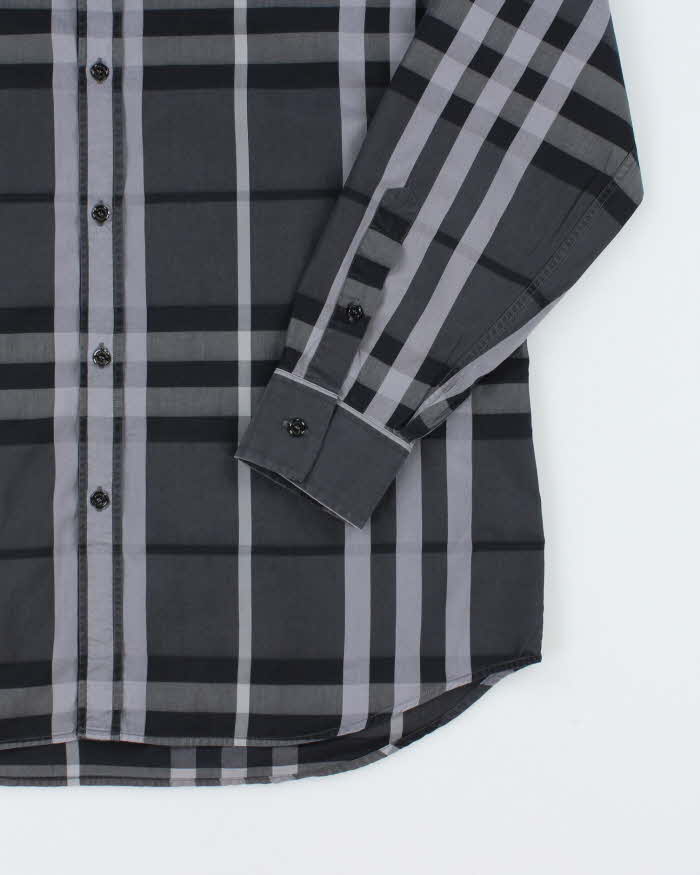 Vintage Y2K Burberry London Striped Button Up Shirt - L