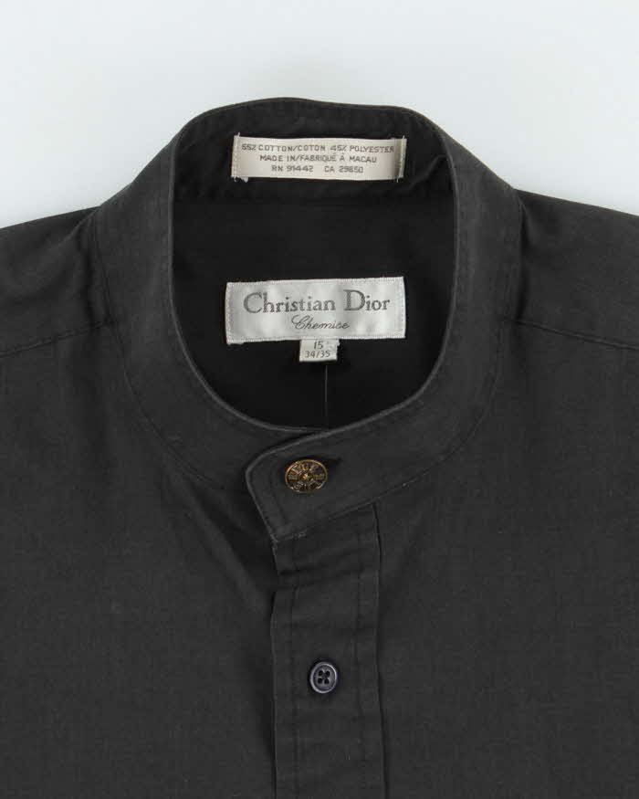 Vintage 90's Christian Dior Judo Collar Plain Shirt - L