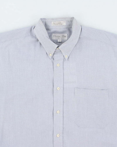 Vintage 90's Christian Dior Striped Button Up Shirt - L