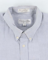 Vintage 90's Christian Dior Striped Button Up Shirt - L