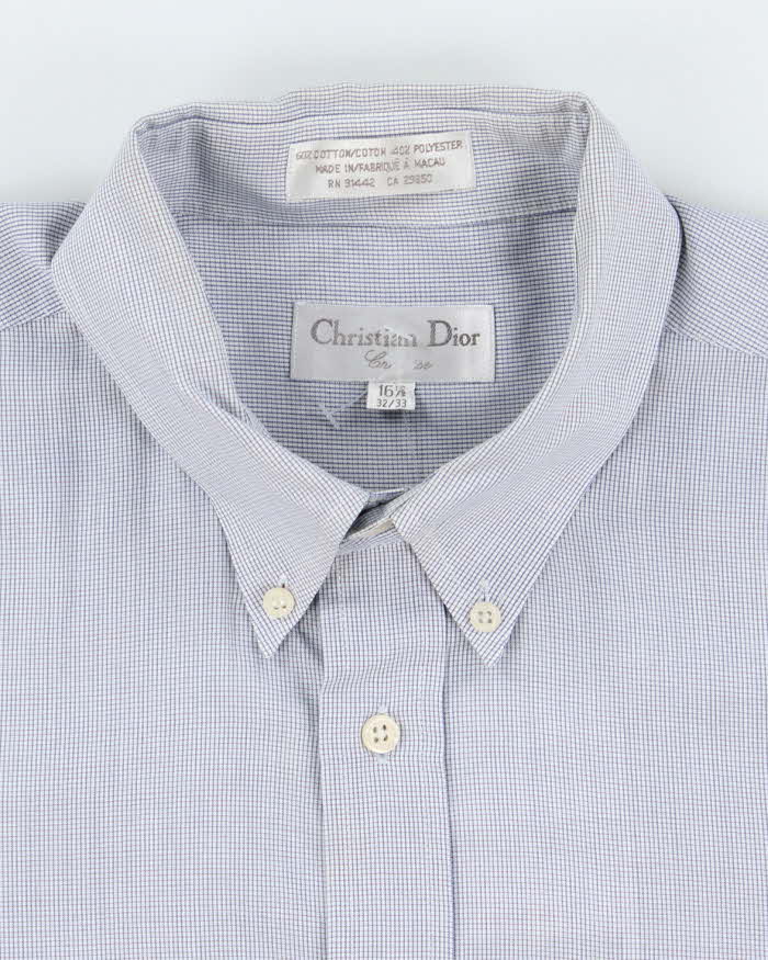 Vintage 90's Christian Dior Striped Button Up Shirt - L