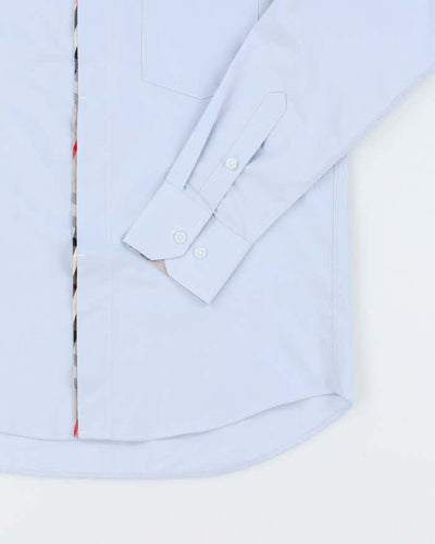 Vintage 2000's Burberry Nova Check Collar Plain Shirt - L