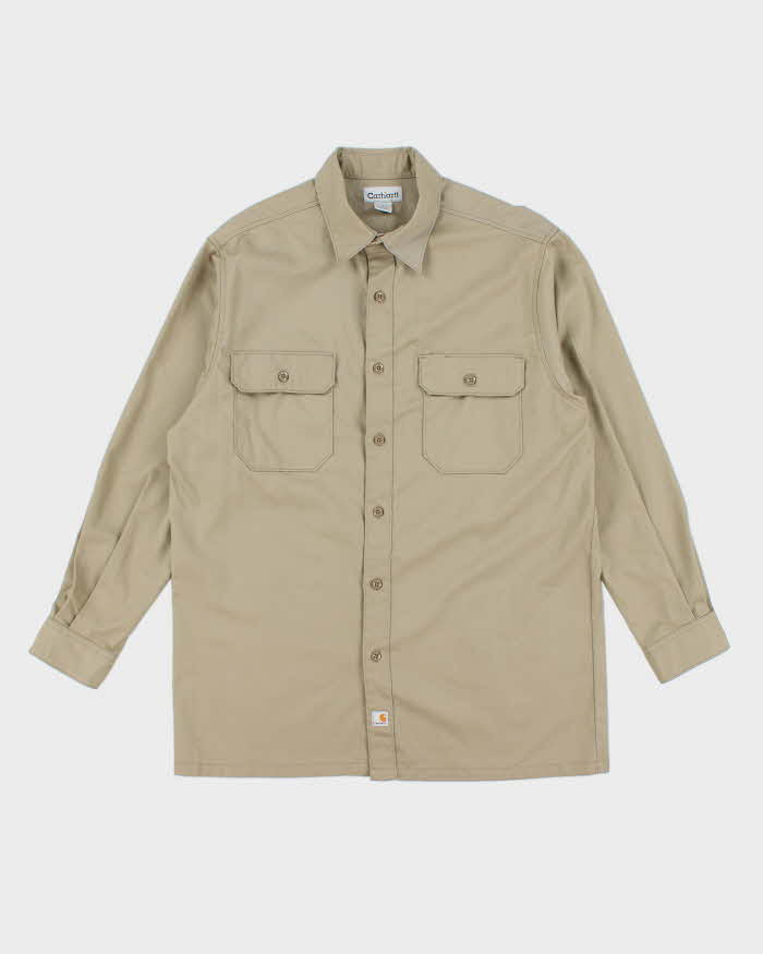 Vintage 90's Carhartt Heavyweight Plain Workwear Shirt - L