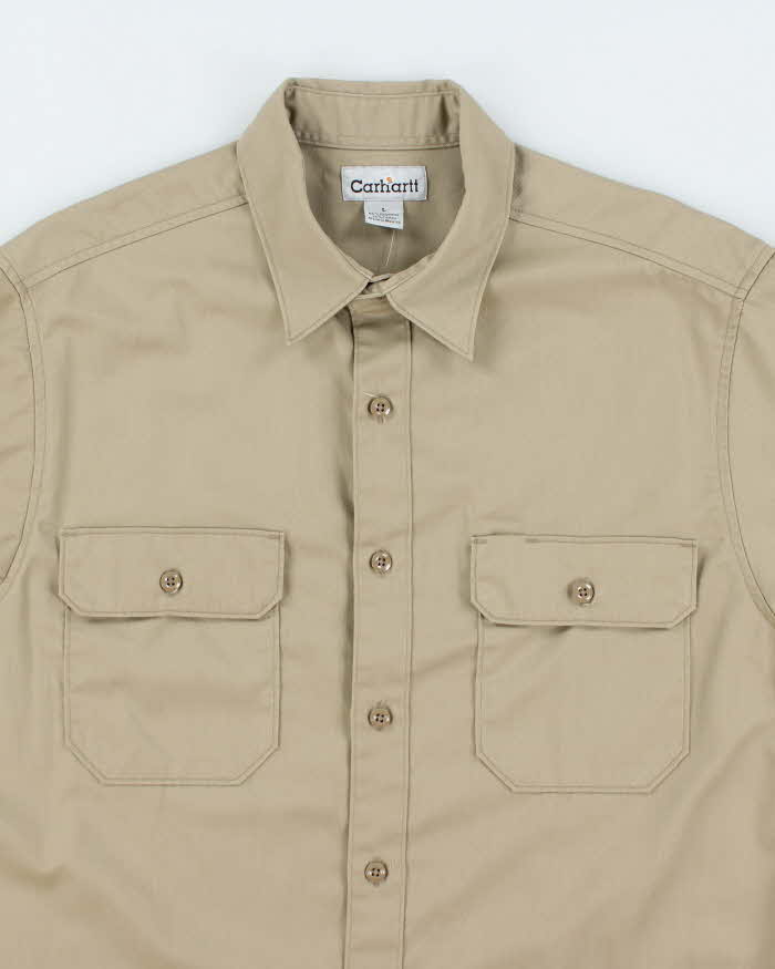 Vintage 90's Carhartt Heavyweight Plain Workwear Shirt - L