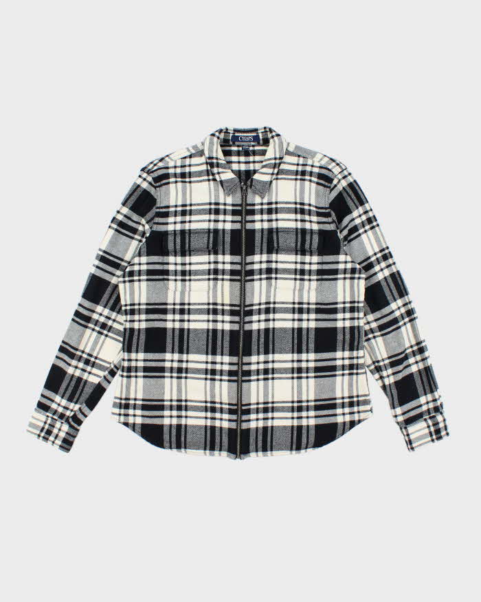 Vintage Y2K Chaps Zip Up Flannel Shirt - L