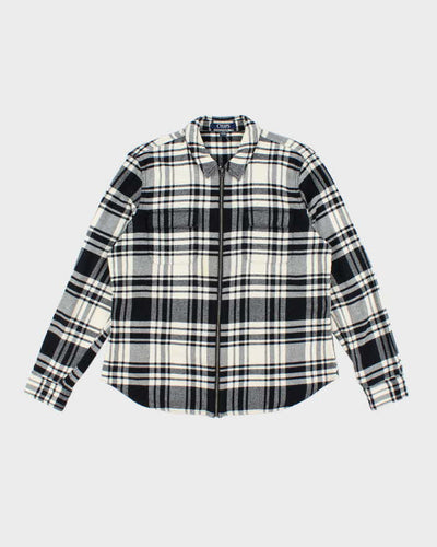 Vintage Y2K Chaps Zip Up Flannel Shirt - L
