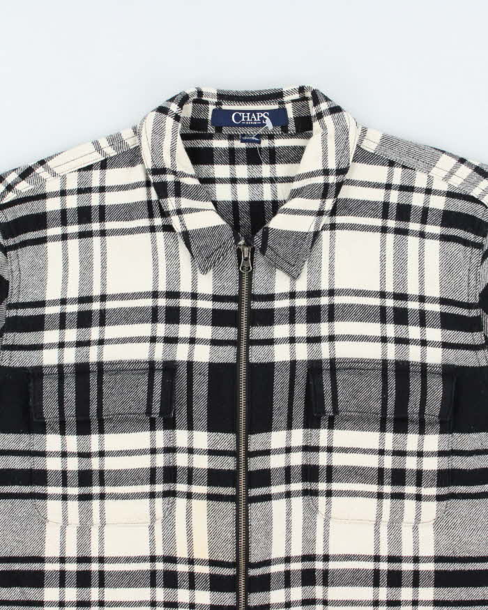 Vintage Y2K Chaps Zip Up Flannel Shirt - L