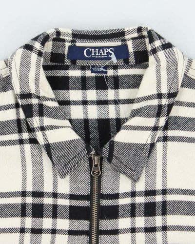 Vintage Y2K Chaps Zip Up Flannel Shirt - L