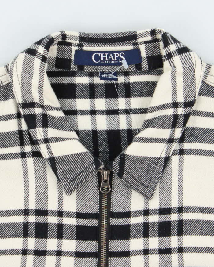 Vintage Y2K Chaps Zip Up Flannel Shirt - L