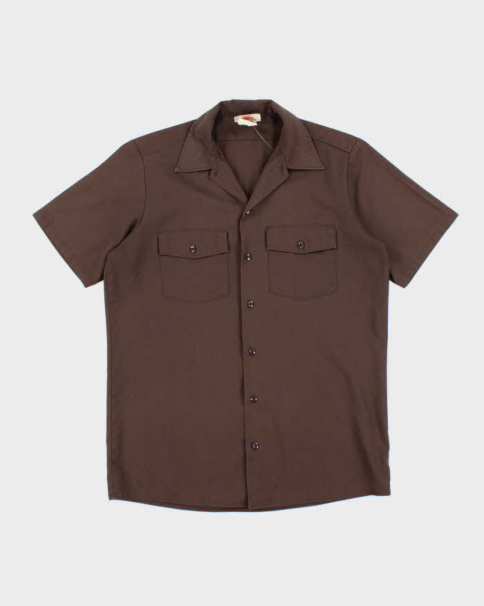 Vintage 90's Dickies Workwear Plain Short Sleeve Shirt - M