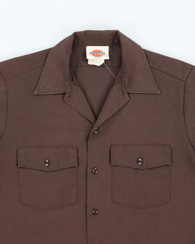 Vintage 90's Dickies Workwear Plain Short Sleeve Shirt - M