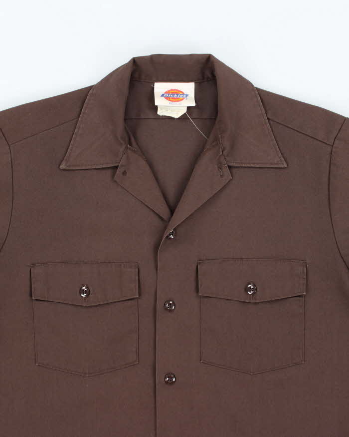 Vintage 90's Dickies Workwear Plain Short Sleeve Shirt - M
