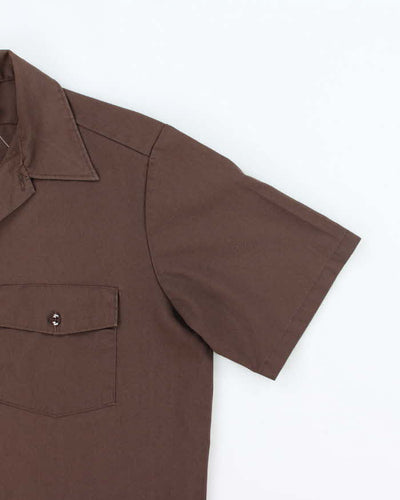 Vintage 90's Dickies Workwear Plain Short Sleeve Shirt - M
