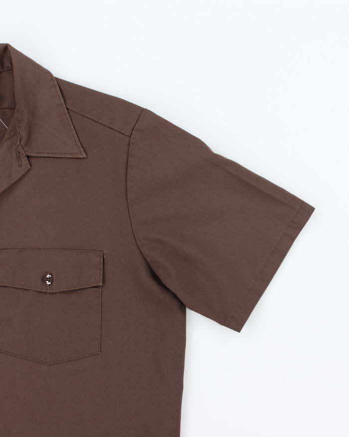 Vintage 90's Dickies Workwear Plain Short Sleeve Shirt - M