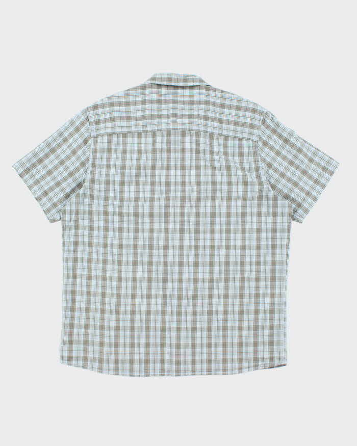 Vintage 90's Lee Striped Short Sleeve Button Up Shirt - XL
