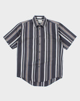 Vintage 90's London Fog Striped Short Sleeve Shirt - S