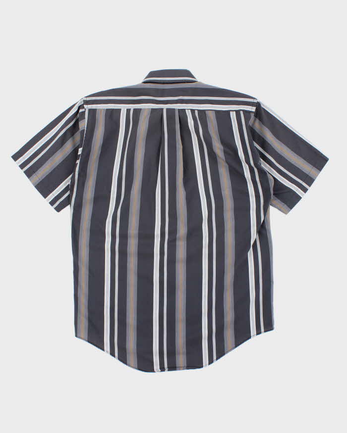 Vintage 90's London Fog Striped Short Sleeve Shirt - S