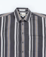 Vintage 90's London Fog Striped Short Sleeve Shirt - S
