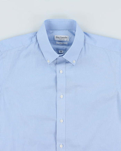 Vintage Guy Laroche Fine Striped Short Sleeve Shirt - M
