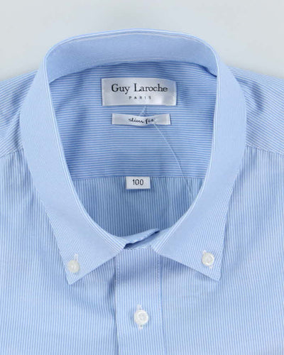 Vintage Guy Laroche Fine Striped Short Sleeve Shirt - M
