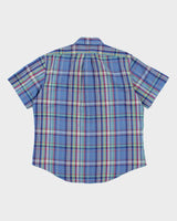 Vintage Ralph Lauren Striped Multi Coloured Short Sleeve Shirt - XL