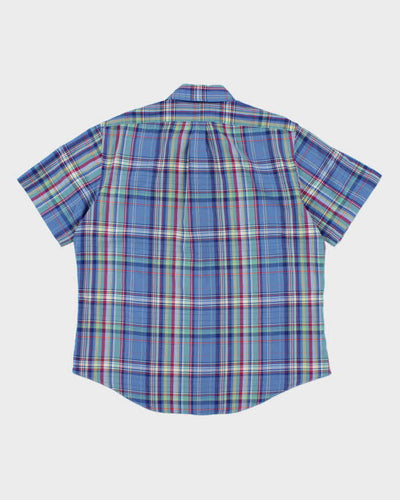 Vintage Ralph Lauren Striped Multi Coloured Short Sleeve Shirt - XL