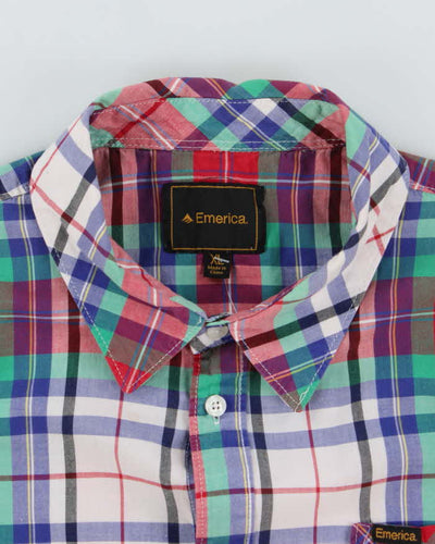 Vintage Y2K Emerica Patterned Short Sleeve Shirt - XL