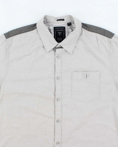 Vintage Y2K Guess Plain Short Sleeve Shirt - XL