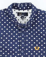 Vintage 2000's Fred Perry Spotted Short Sleeve Button Up Shirt - M