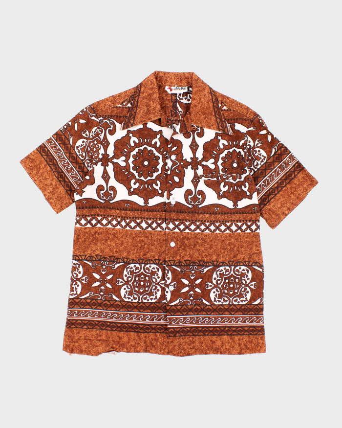 Vintage 90's Holo-Holo Heavyweight Patterned Hawaiian Shirt - L