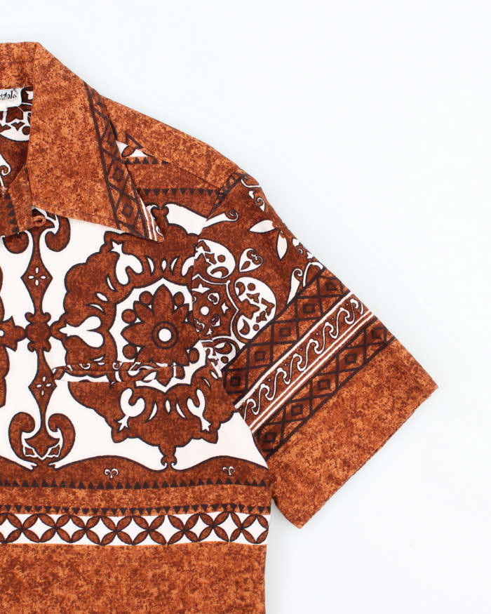 Vintage 90's Holo-Holo Heavyweight Patterned Hawaiian Shirt - L