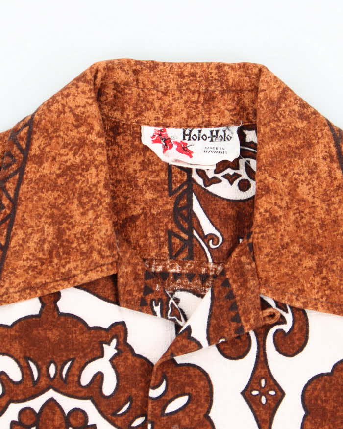 Vintage 90's Holo-Holo Heavyweight Patterned Hawaiian Shirt - L