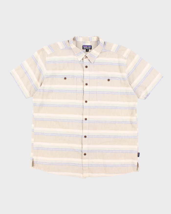 Vintage 2000's Patagonia Striped Short Sleeve Shirt - XL