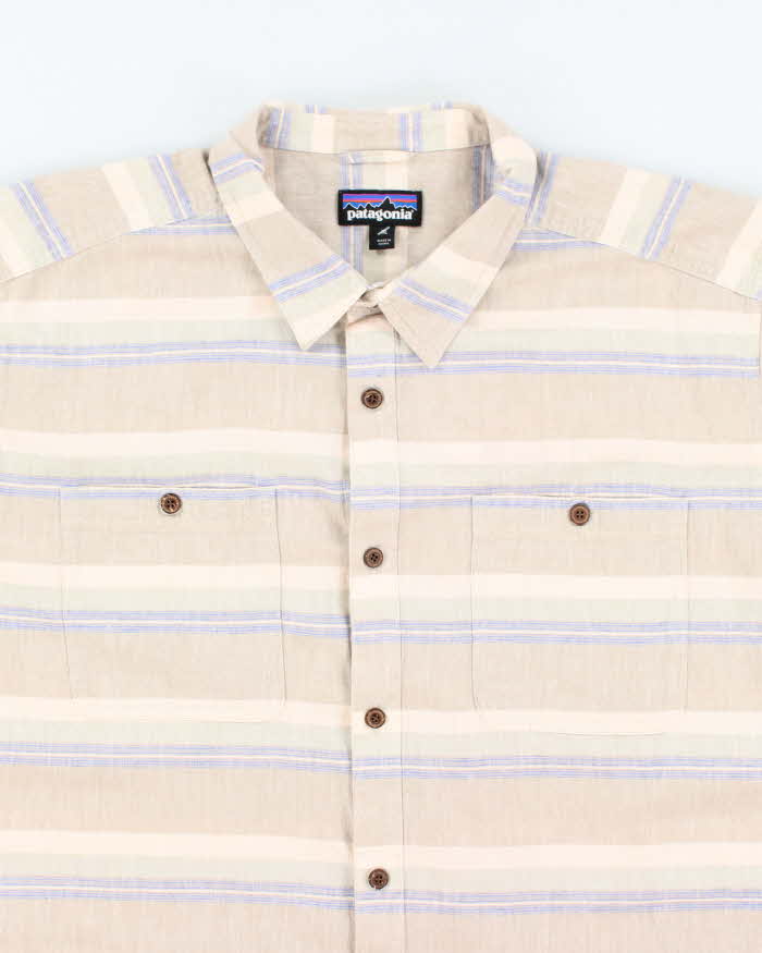 Vintage 2000's Patagonia Striped Short Sleeve Shirt - XL